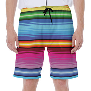 Cinco De Mayo Mexican Stripe Print Men's Beach Shorts