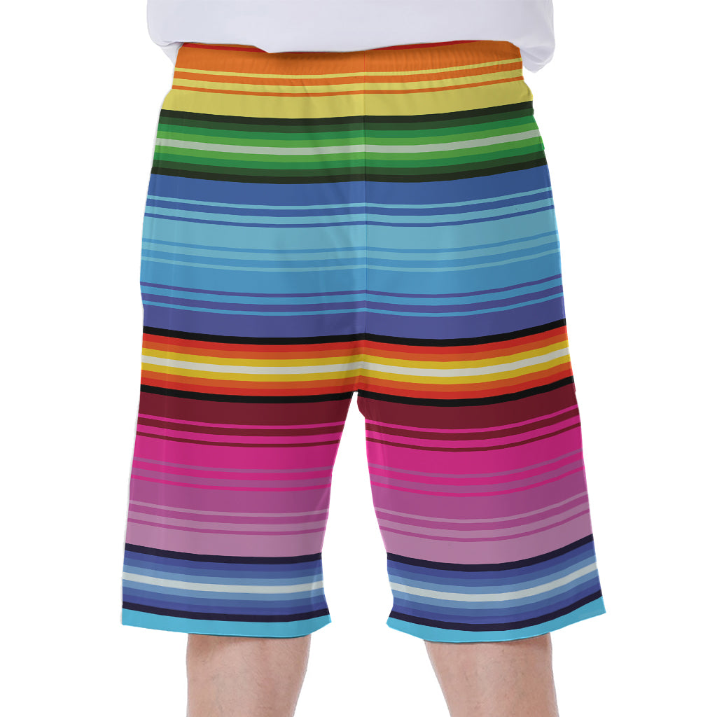 Cinco De Mayo Mexican Stripe Print Men's Beach Shorts