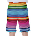 Cinco De Mayo Mexican Stripe Print Men's Beach Shorts