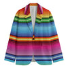 Cinco De Mayo Mexican Stripe Print Men's Blazer