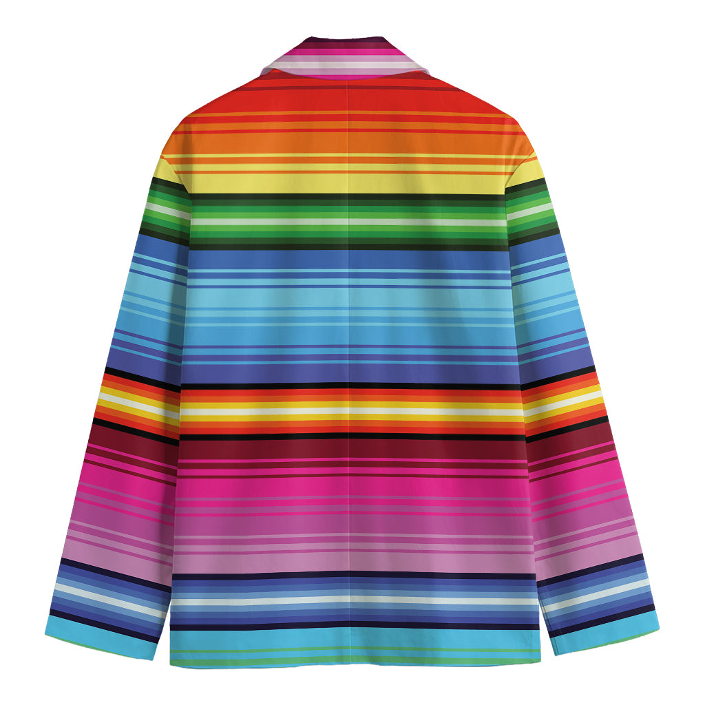 Cinco De Mayo Mexican Stripe Print Men's Blazer