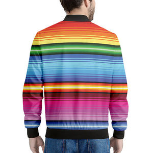 Cinco De Mayo Mexican Stripe Print Men's Bomber Jacket