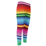 Cinco De Mayo Mexican Stripe Print Men's Compression Pants