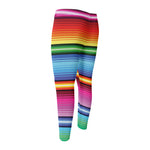 Cinco De Mayo Mexican Stripe Print Men's Compression Pants