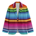 Cinco De Mayo Mexican Stripe Print Men's Cotton Blazer