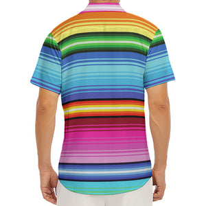 Cinco De Mayo Mexican Stripe Print Men's Deep V-Neck Shirt