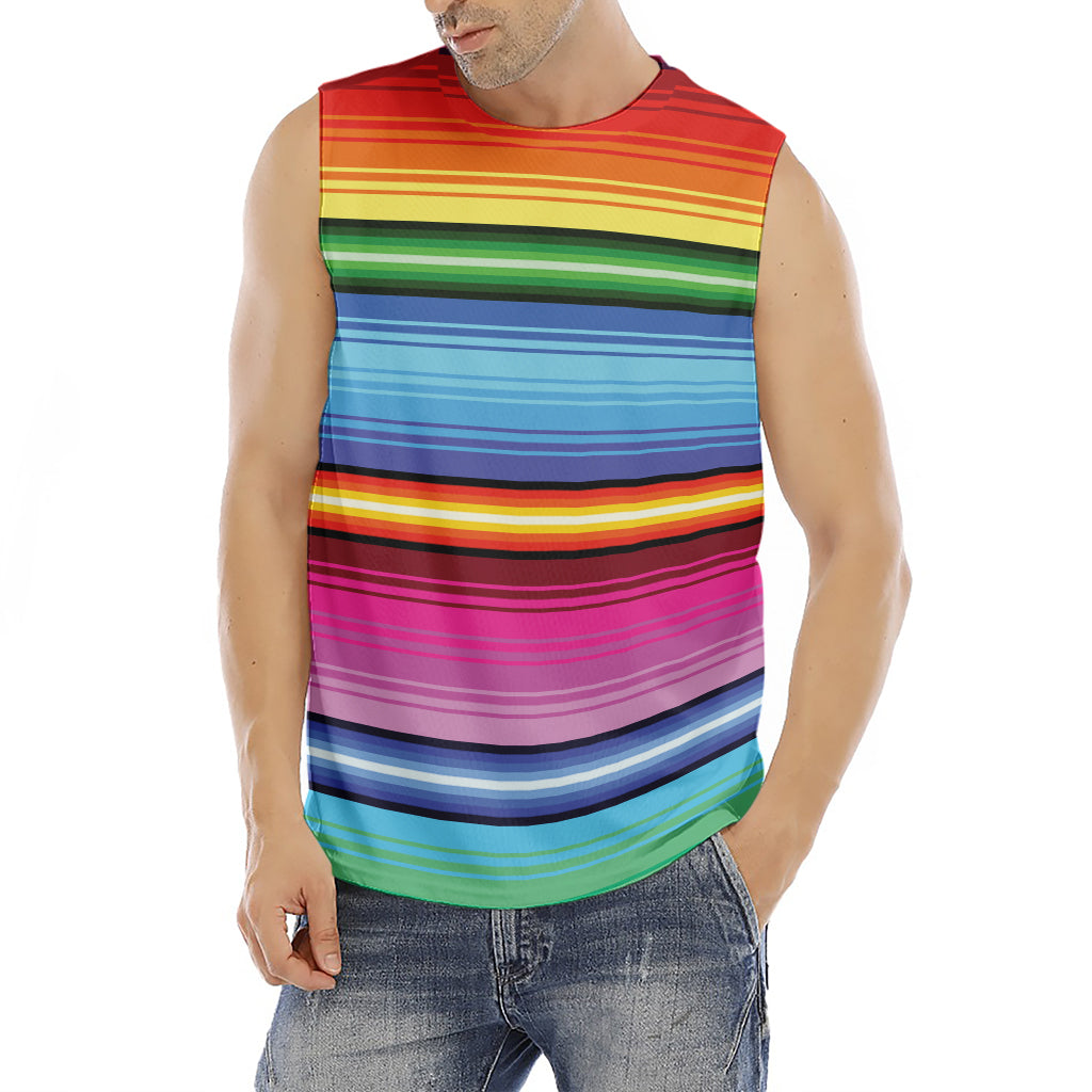 Cinco De Mayo Mexican Stripe Print Men's Fitness Tank Top