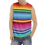 Cinco De Mayo Mexican Stripe Print Men's Fitness Tank Top