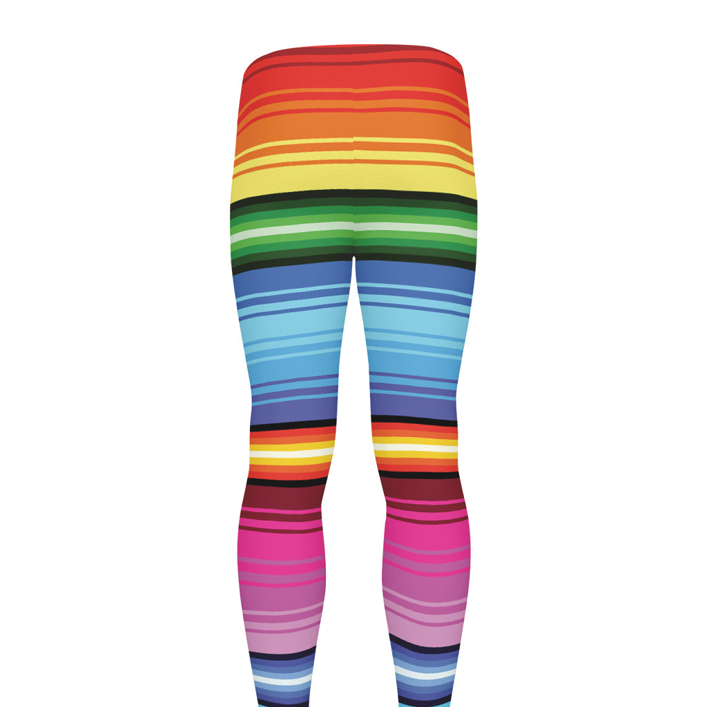 Cinco De Mayo Mexican Stripe Print Men's leggings