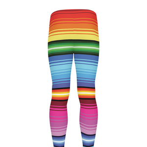 Cinco De Mayo Mexican Stripe Print Men's leggings