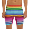 Cinco De Mayo Mexican Stripe Print Men's Long Boxer Briefs