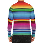 Cinco De Mayo Mexican Stripe Print Men's Long Sleeve Rash Guard