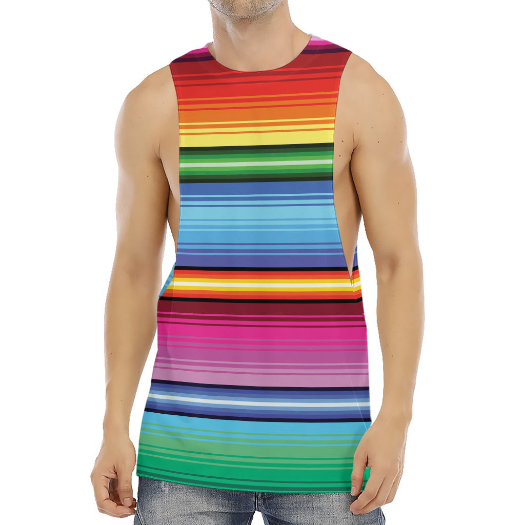 Cinco De Mayo Mexican Stripe Print Men's Muscle Tank Top