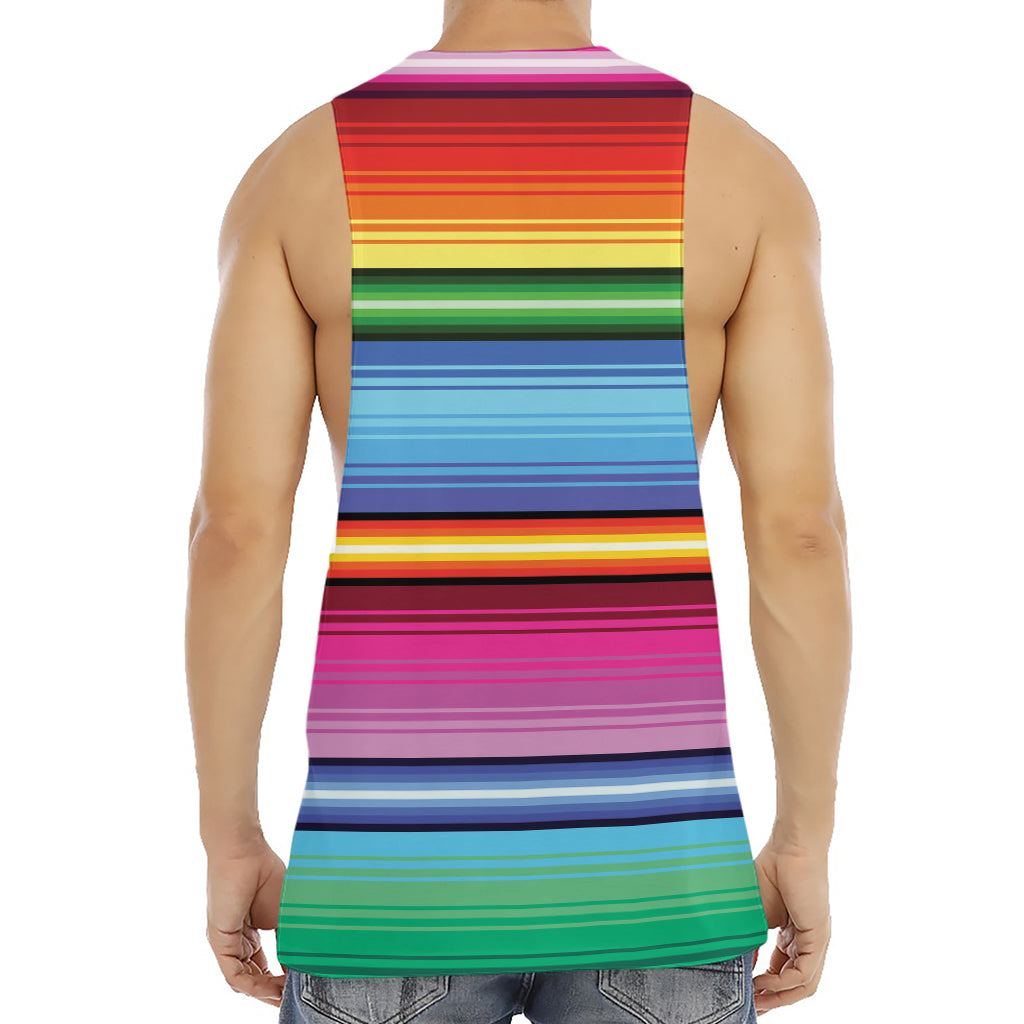 Cinco De Mayo Mexican Stripe Print Men's Muscle Tank Top