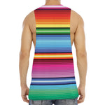 Cinco De Mayo Mexican Stripe Print Men's Muscle Tank Top