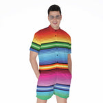Cinco De Mayo Mexican Stripe Print Men's Rompers