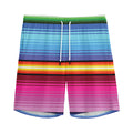 Cinco De Mayo Mexican Stripe Print Men's Athletic Shorts