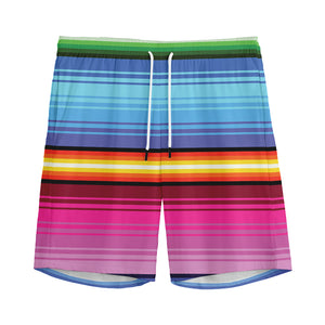 Cinco De Mayo Mexican Stripe Print Men's Sports Shorts