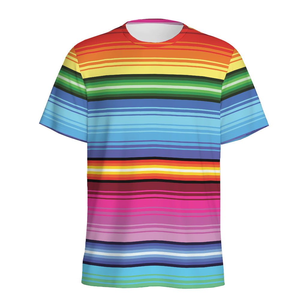 Cinco De Mayo Mexican Stripe Print Men's Sports T-Shirt