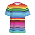 Cinco De Mayo Mexican Stripe Print Men's Athletic T-Shirt
