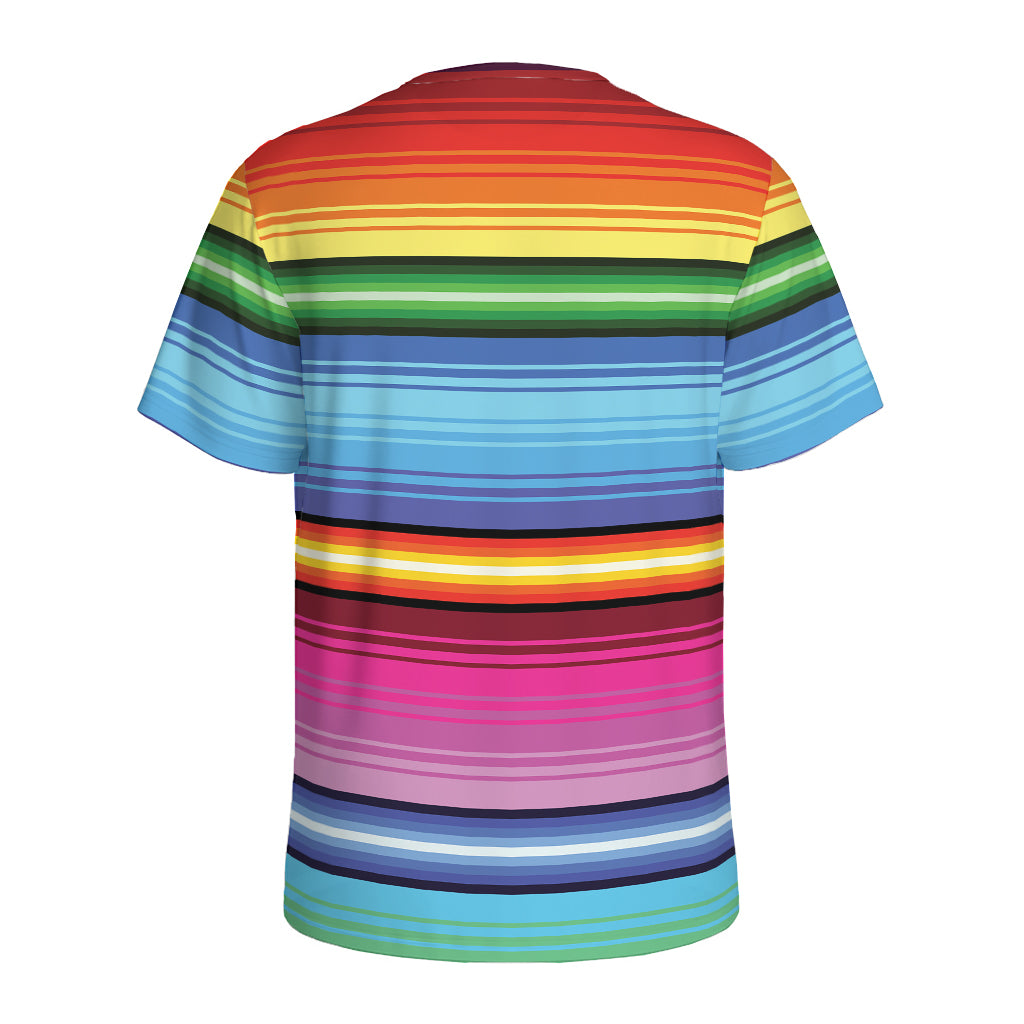 Cinco De Mayo Mexican Stripe Print Men's Sports T-Shirt