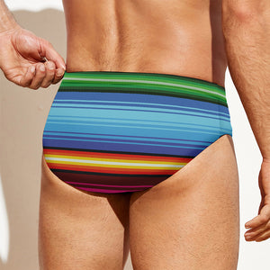 Cinco De Mayo Mexican Stripe Print Men's Swim Briefs