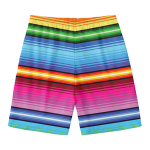 Cinco De Mayo Mexican Stripe Print Men's Swim Trunks