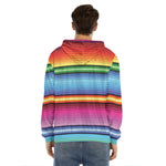 Cinco De Mayo Mexican Stripe Print Men's Velvet Pullover Hoodie