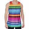 Cinco De Mayo Mexican Stripe Print Men's Velvet Tank Top