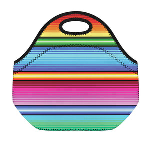 Cinco De Mayo Mexican Stripe Print Neoprene Lunch Bag