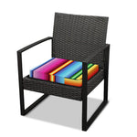 Cinco De Mayo Mexican Stripe Print Outdoor Seat Cushion Cover
