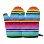 Cinco De Mayo Mexican Stripe Print Oven Mitts