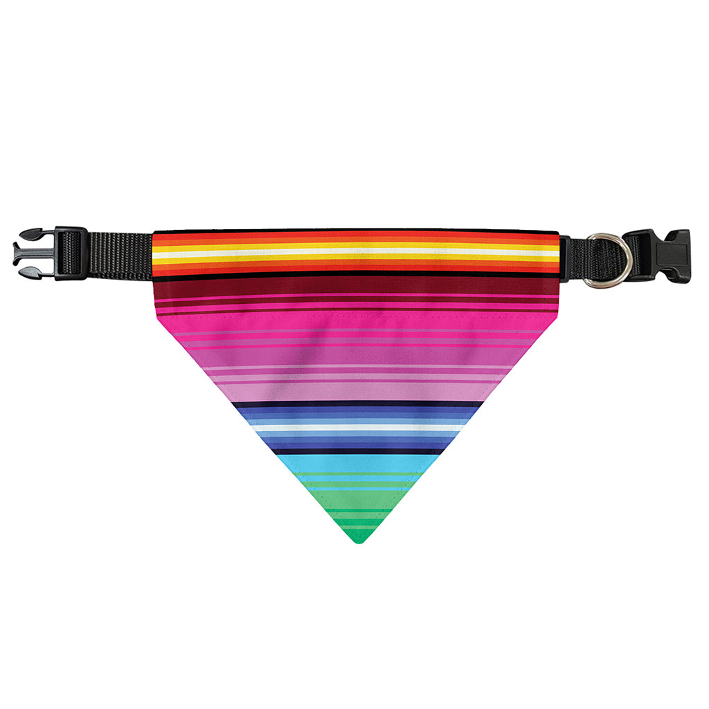 Cinco De Mayo Mexican Stripe Print Over The Collar Dog Bandana