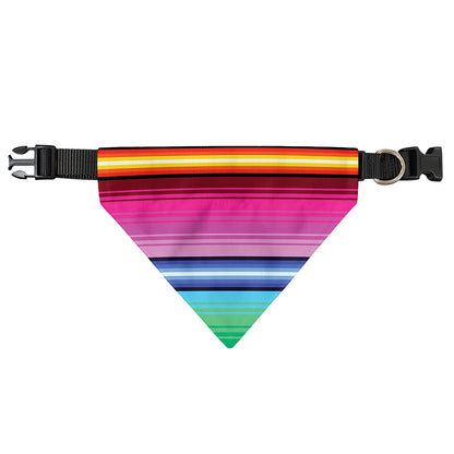 Cinco De Mayo Mexican Stripe Print Over The Collar Dog Bandana