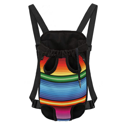 Cinco De Mayo Mexican Stripe Print Pet Carrier Backpack