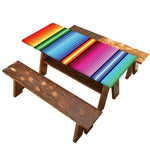 Cinco De Mayo Mexican Stripe Print Picnic Table Cover
