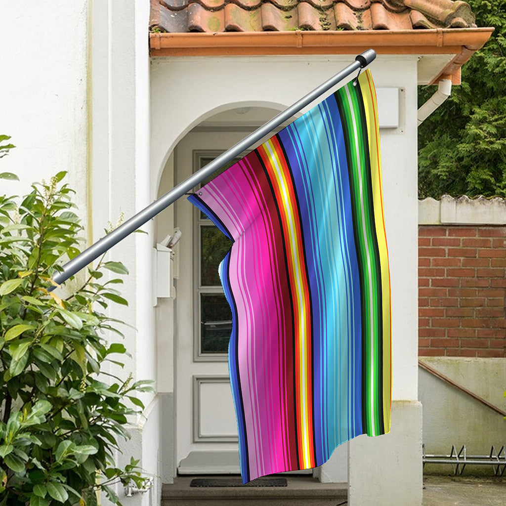 Cinco De Mayo Mexican Stripe Print Polyester Flag