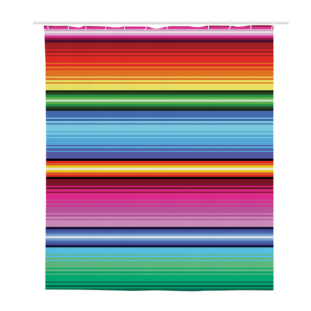 Cinco De Mayo Mexican Stripe Print Polyester Shower Curtain