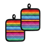 Cinco De Mayo Mexican Stripe Print Pot Holders