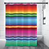 Cinco De Mayo Mexican Stripe Print Premium Shower Curtain