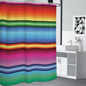 Cinco De Mayo Mexican Stripe Print Premium Shower Curtain