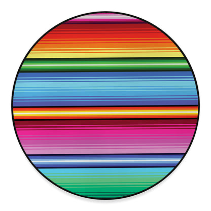 Cinco De Mayo Mexican Stripe Print Round Floor Mat