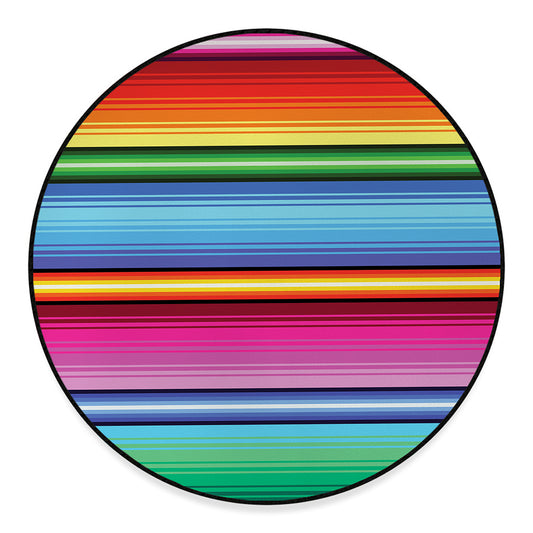 Cinco De Mayo Mexican Stripe Print Round Floor Mat