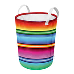 Cinco De Mayo Mexican Stripe Print Round Laundry Basket