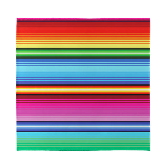 Cinco De Mayo Mexican Stripe Print Silk Bandana