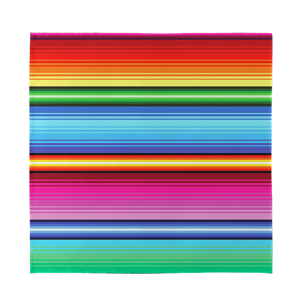 Cinco De Mayo Mexican Stripe Print Silk Bandana