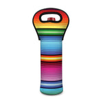 Cinco De Mayo Mexican Stripe Print Single Neoprene Wine Tote