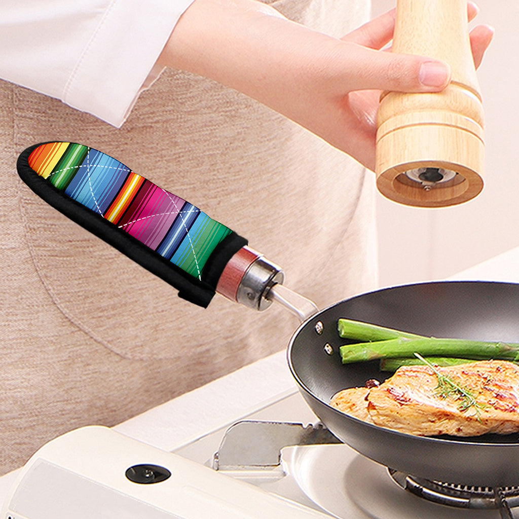 Cinco De Mayo Mexican Stripe Print Skillet Handle Cover