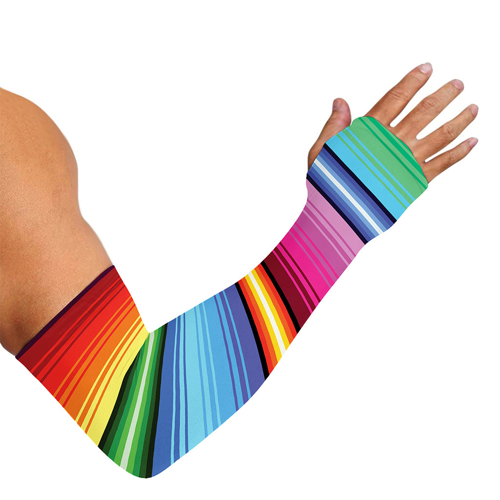 Cinco De Mayo Mexican Stripe Print Sun Protection Arm Sleeves