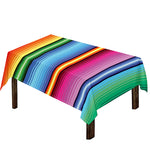 Cinco De Mayo Mexican Stripe Print Tablecloth